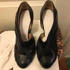 NEW Maison Margiela Black “11" Leather High Pumps